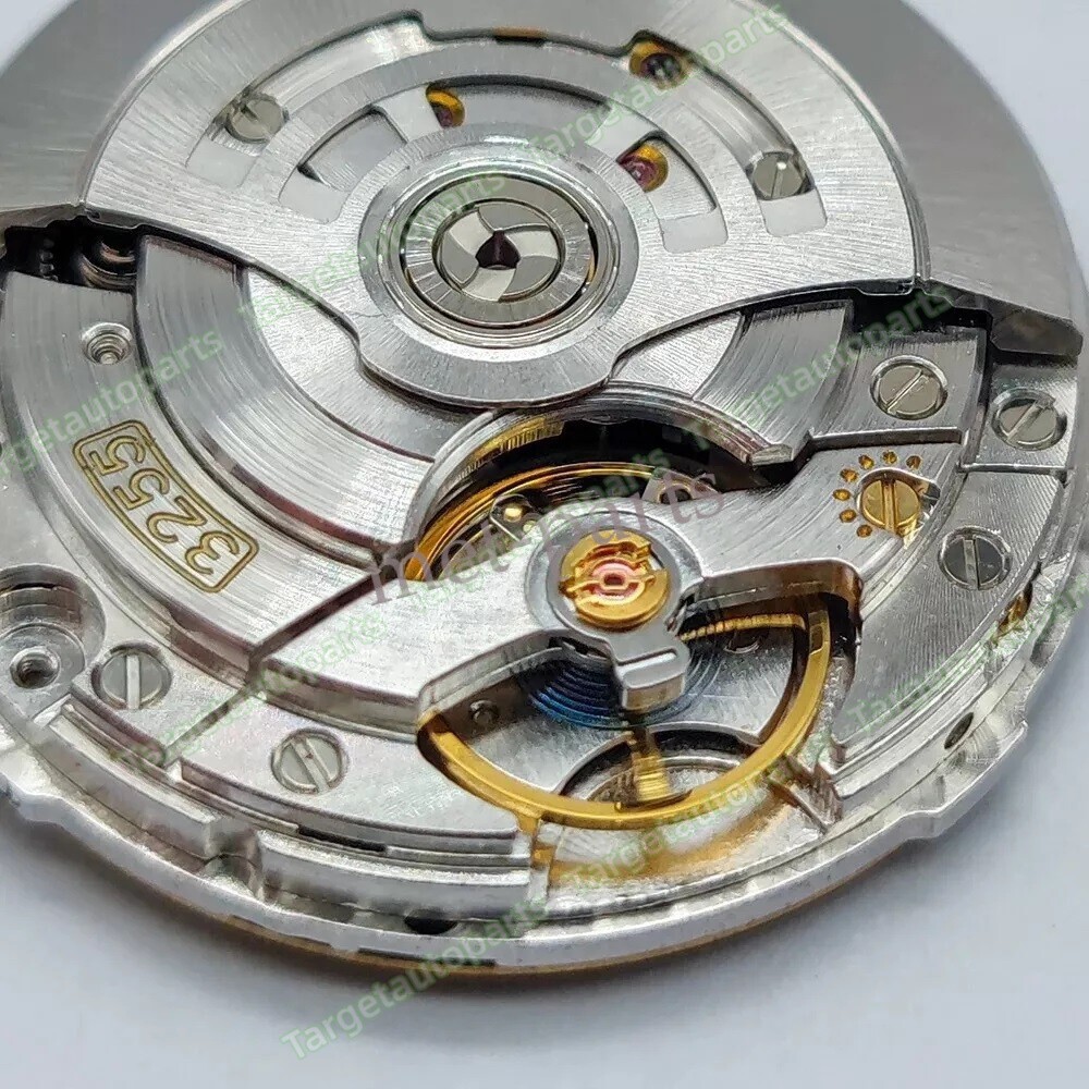 For 3255 Automatic Mechanical Movement Dual Calendar 31 JewelsBlue Balance Wheel