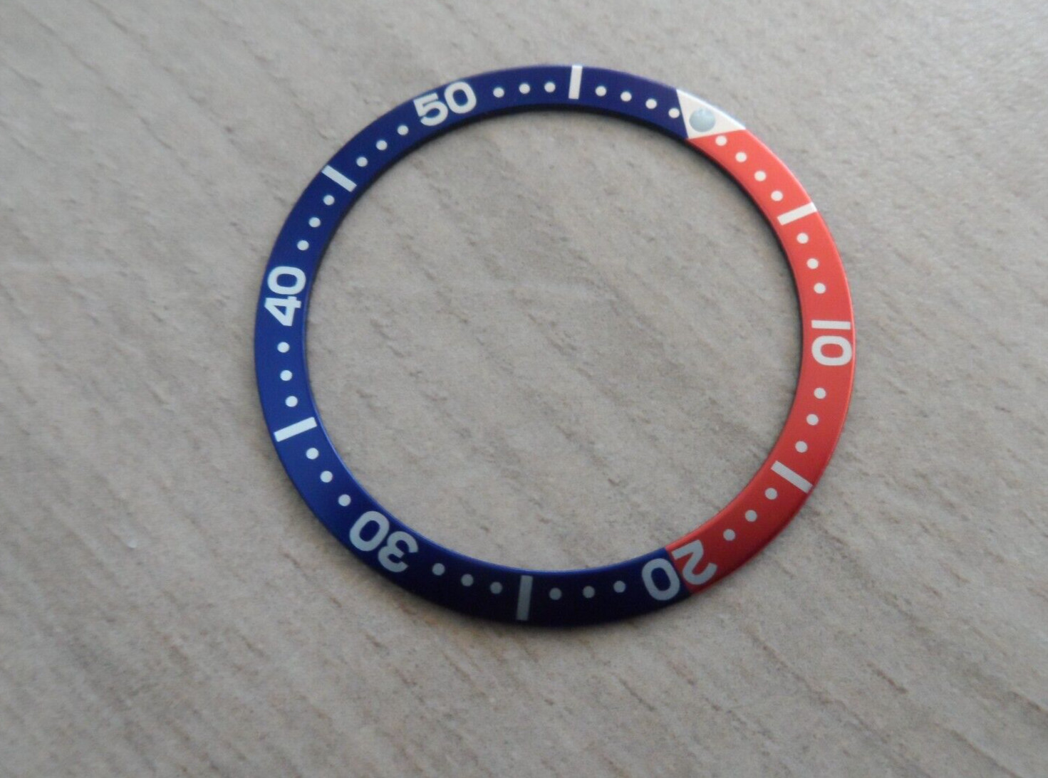 Flat Aluminum Pepsi Bezel Insert for Seiko SKX SRPD Bezel Blue Red+Adhesive Ring