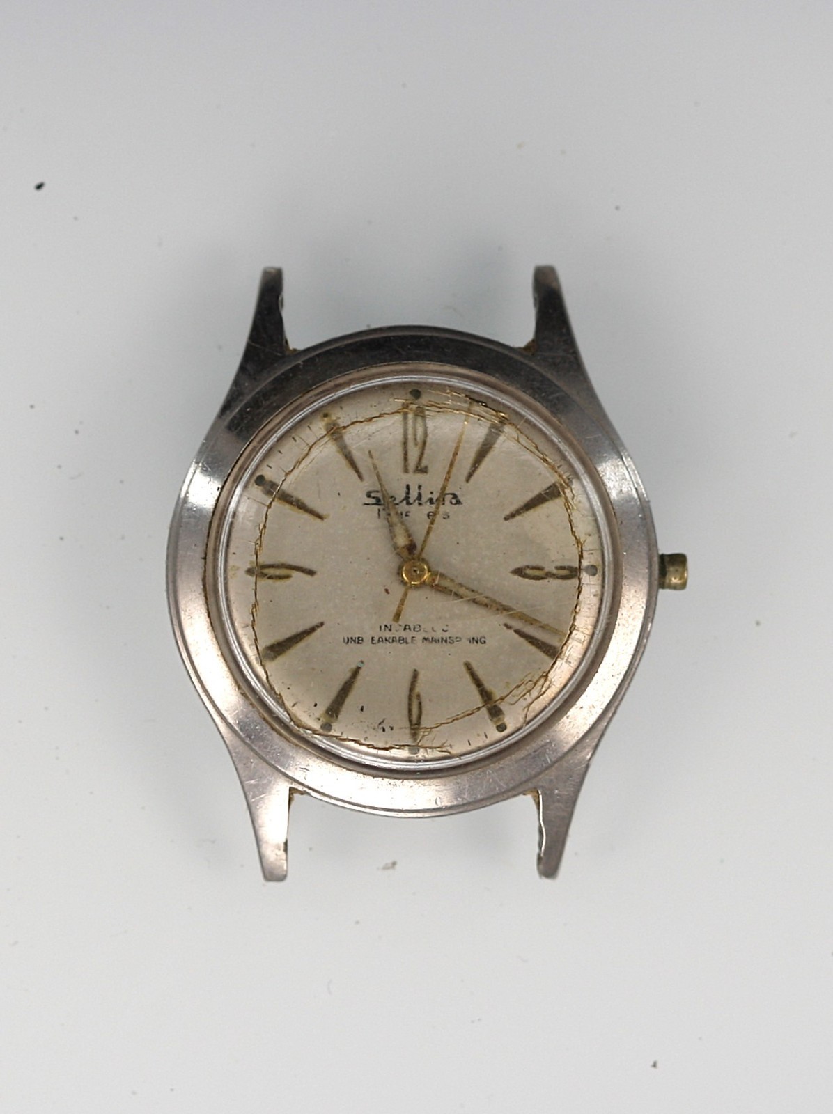 Sellira Women Watch Vintage 17 Jewels Stainless Steel WR Mechanical NON-WORKING
