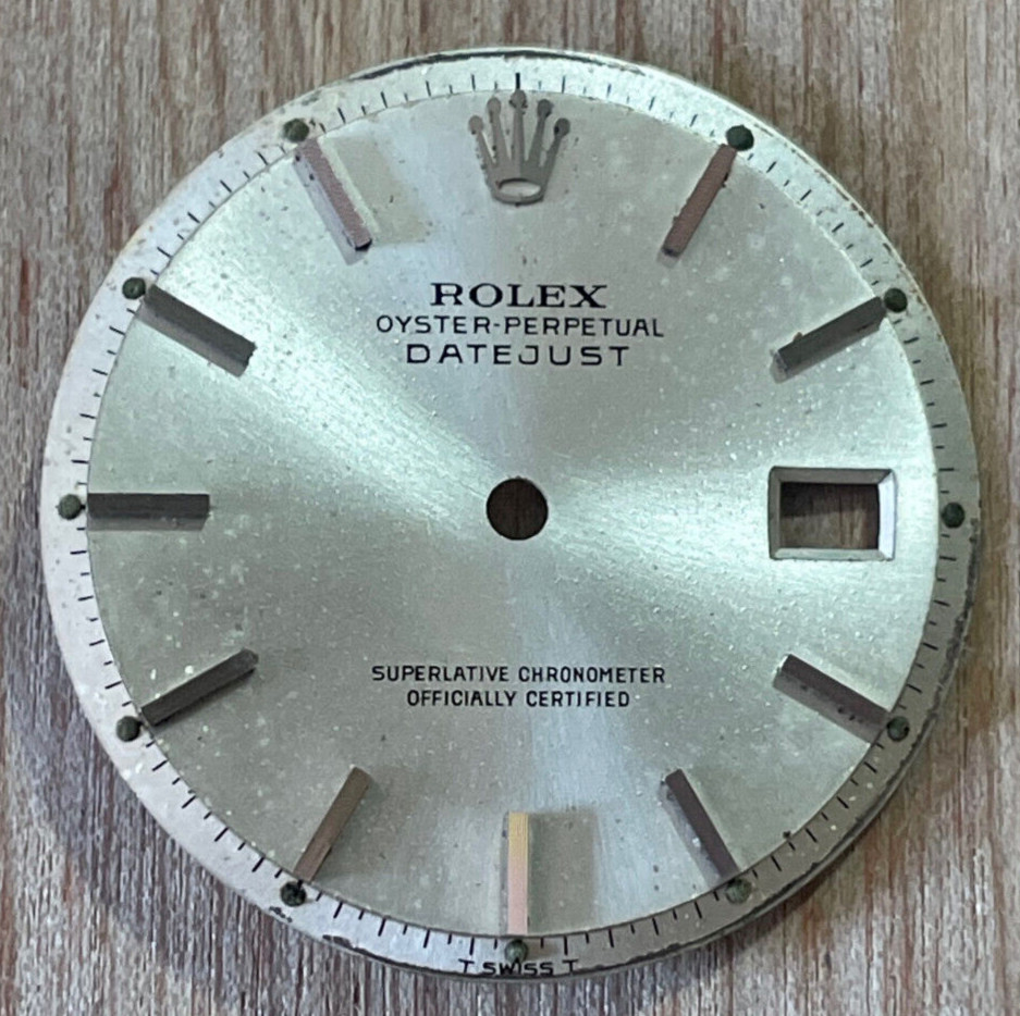 Vintage Rolex Oyster Perpertual Datejust Watch Dial For 36mm Case 1601 1603 1600