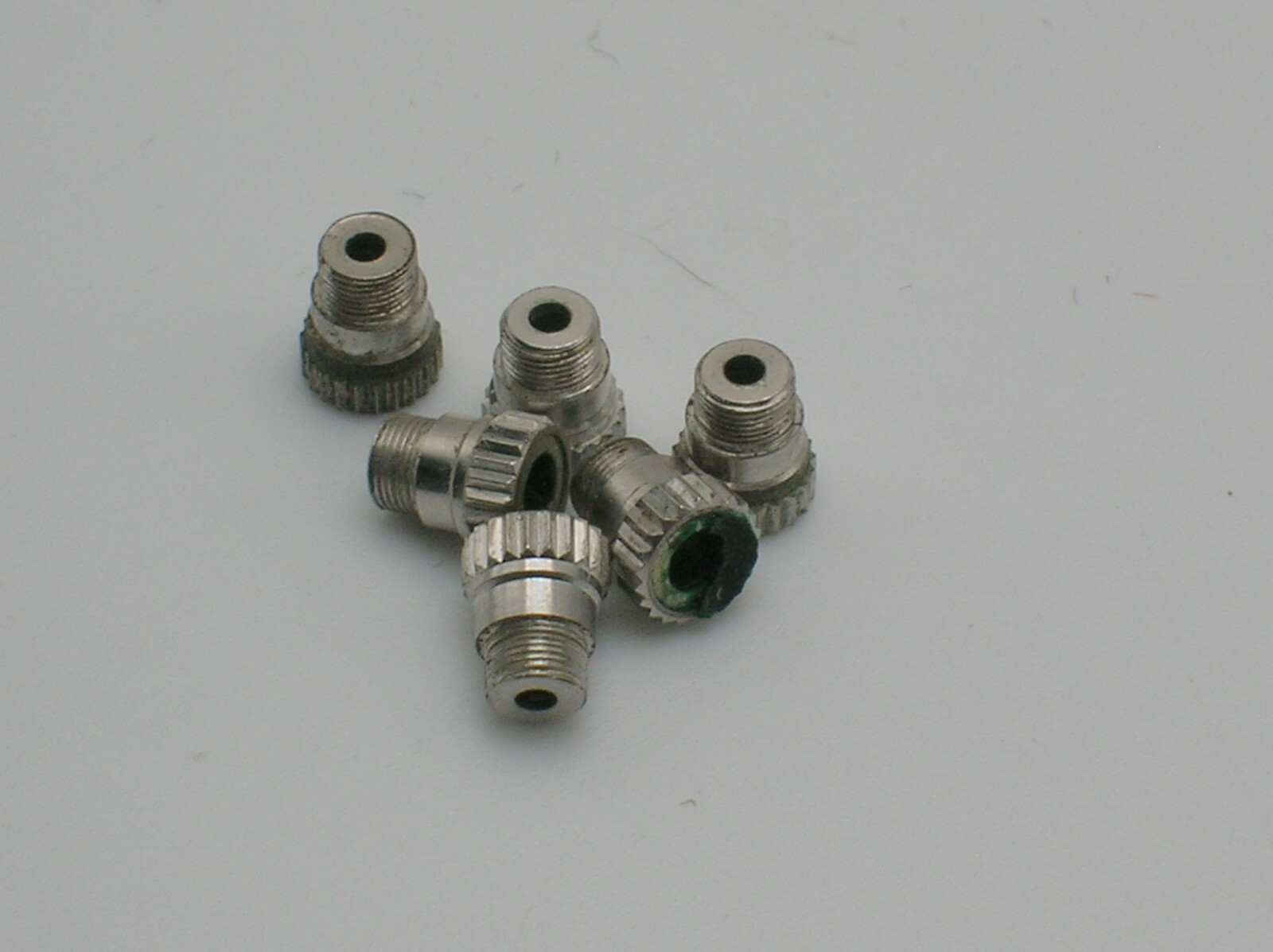 SIX OMEGA(?) CHRONOGRAPH WATCH PUSH BUTTON SLEAVES 3.6 MM IN DIAMETER -14 OF 24
