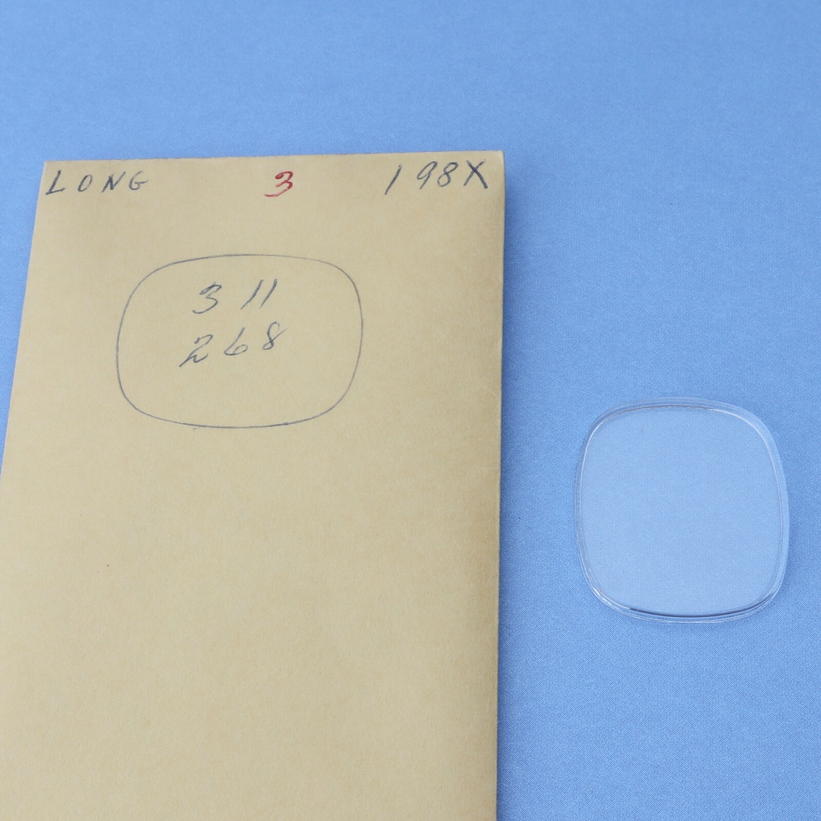 Longines Acrylic Crystal 31.1 x 26.8mm Part # 198X New Stock Watchmakers (C1D1)