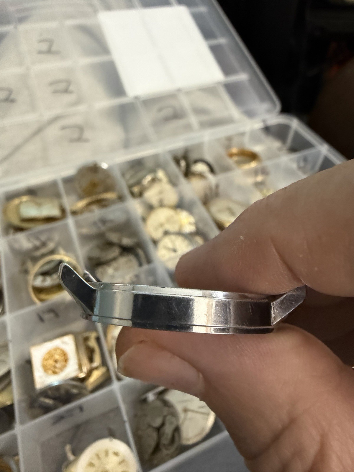 35mm Silver Toned Watch Case Only For Restoration Project 1A