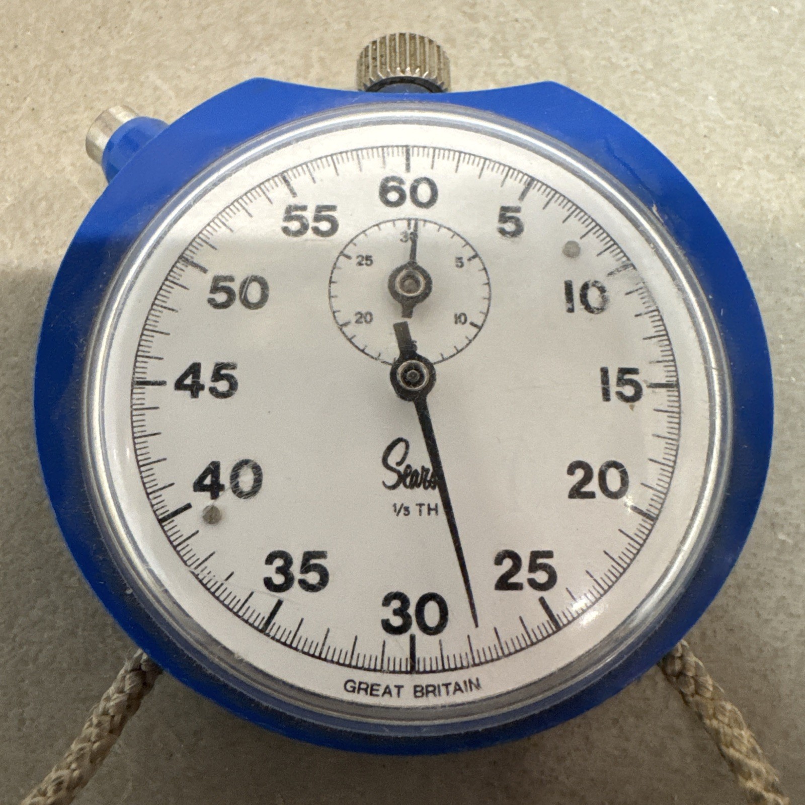 Vintage Sears 1/5 TH Pocket Timer Made In Great Britain UNTESTED