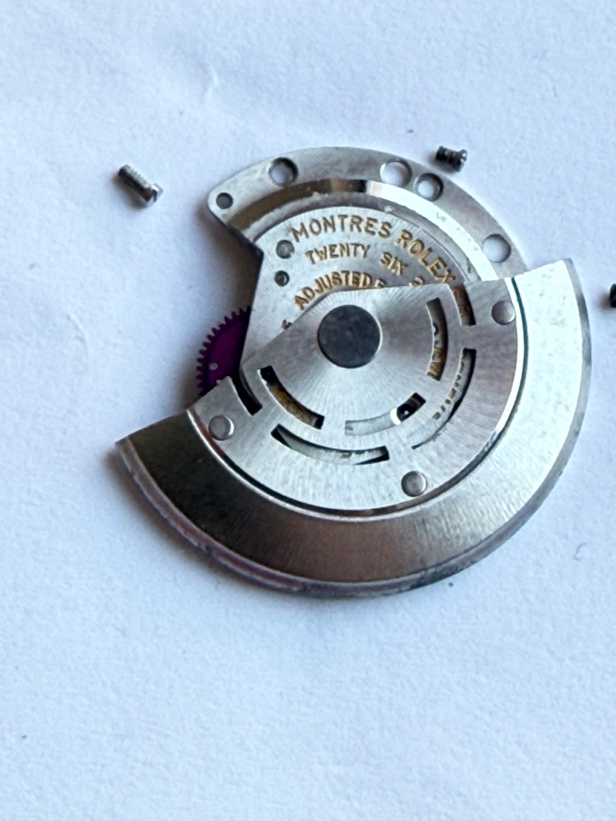 GENUINE Authentic Rolex Rotor + bridge 1570 perfect condition completely & screw