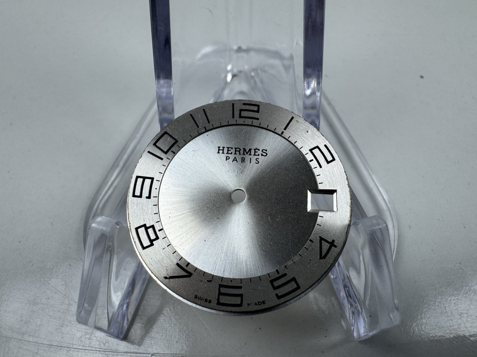 HERMES ESPACE Silver Watch Dial 27mm – Swiss Made