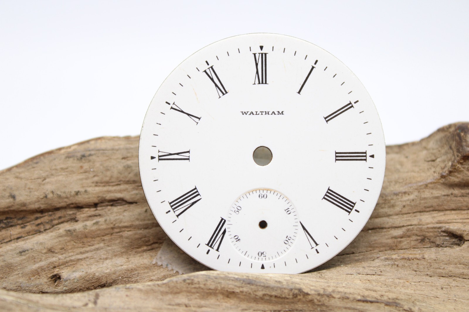WALTHAM POCKET WATCH DIAL ROMAN NUMERAL INDICES 44.2mm (87)