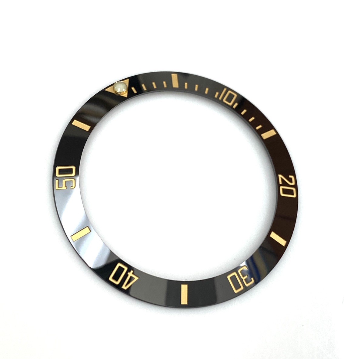 Black/Gold Ceramic Bezel Insert for Rolex 41mm Submariner 126613LN & 126618LN