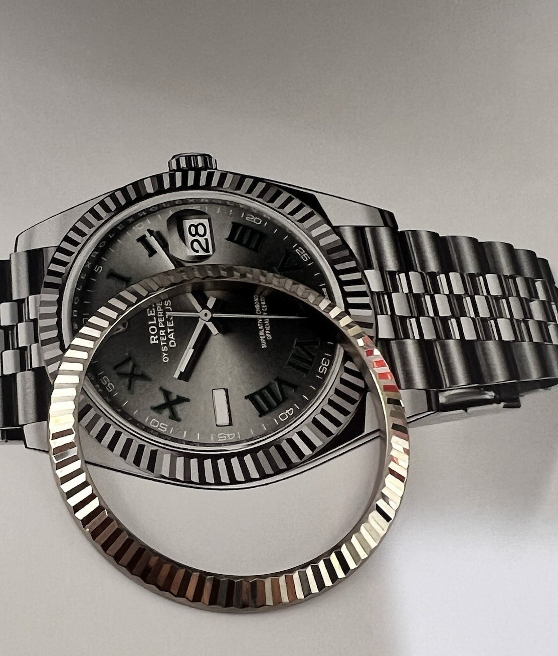 Rolex BEZEL 18K WHITE GOLD DATEJUST 41 MM REF 126334 AUTHENTIC SWISS MADE