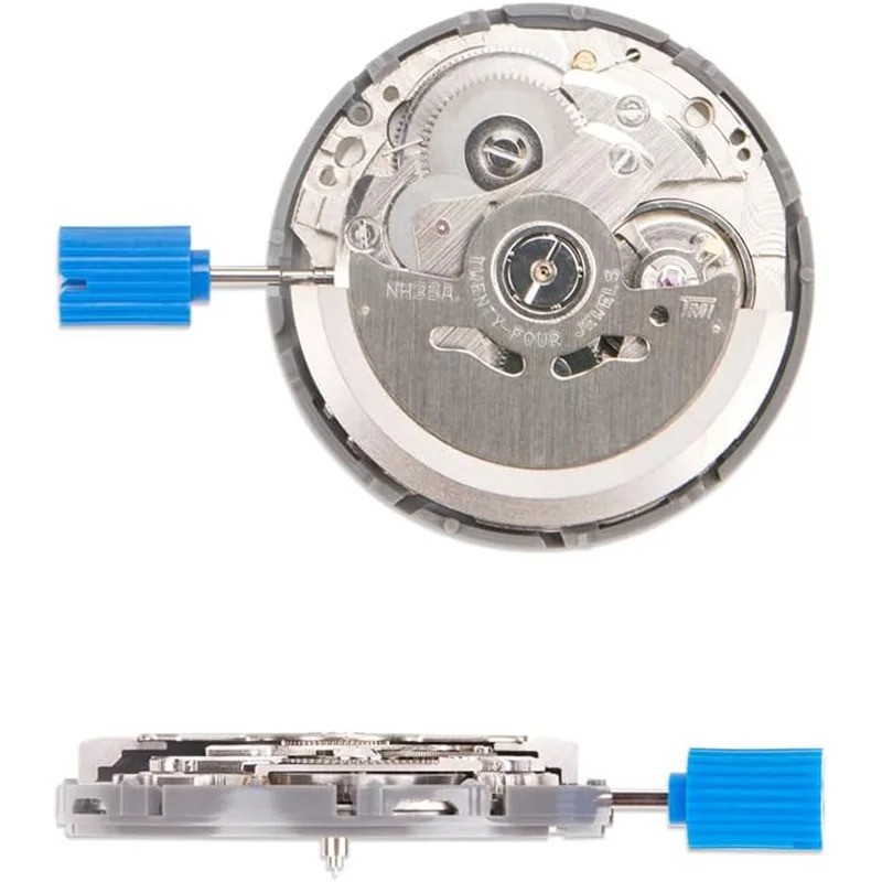 SEIKO (TMI) NH35 NH35A AUTOMATIC WATCH MOVEMENT DATE AT 3H WHITE BLACK DISC