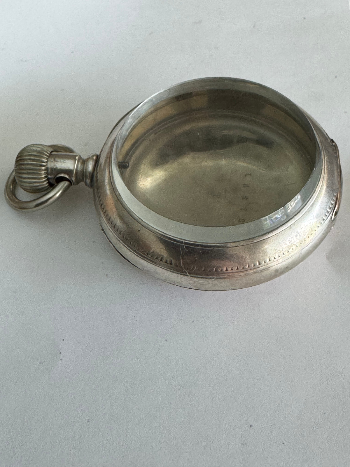 VINTAGE 18 SIZE BAY STATE IMPERIAL COIN SILVER POCKET WATCH CASE PENDANT & LEVER