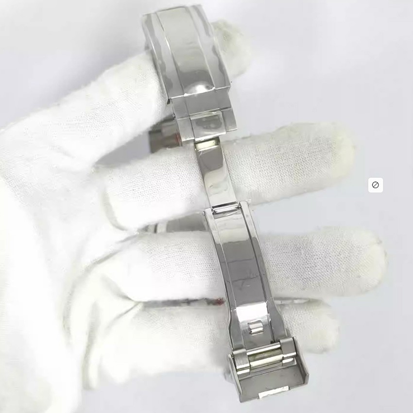 Steel 39mm Watch Case Strap Sapphire Crystal Solid Case Back for VK63 Movement