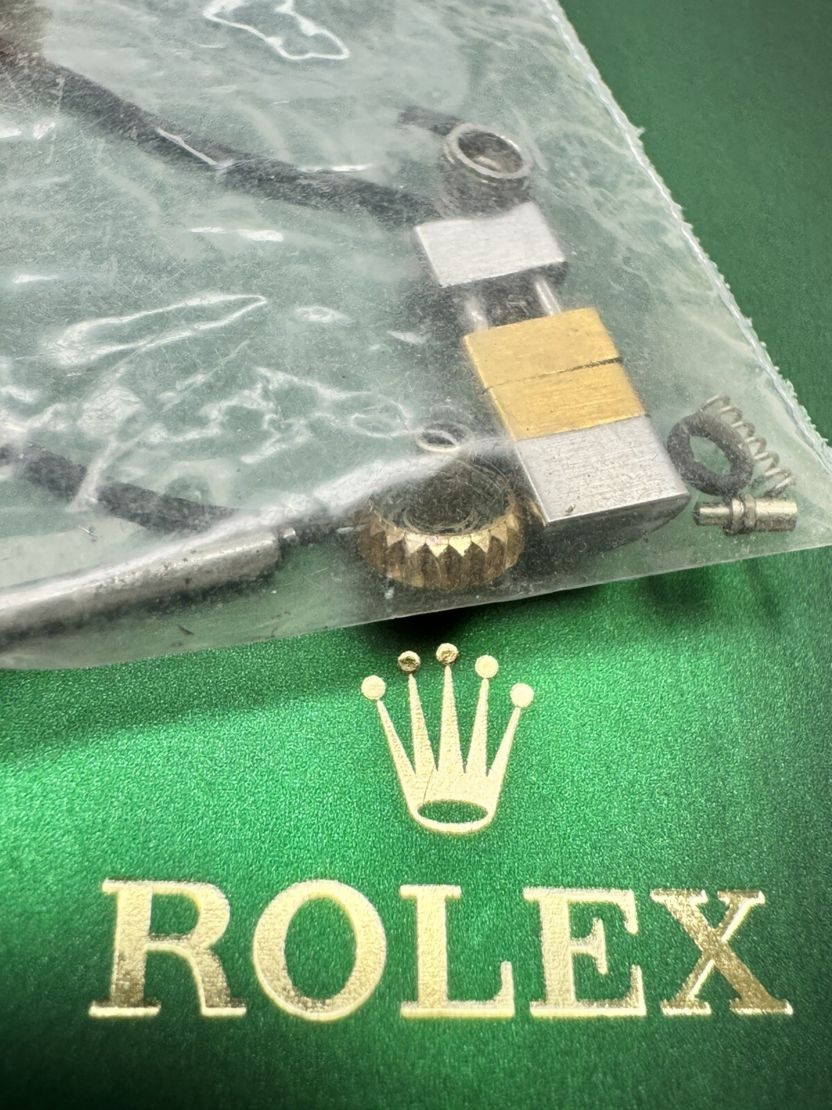 Genuine ROLEX Parts Lot. Yellow Gold Crown, Link Etc