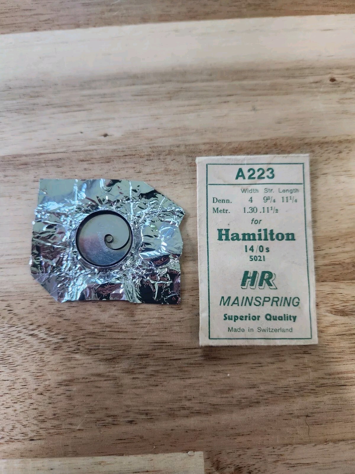 HAMILTON MAINSPRING 14/0 SIZE #5021 Pocket Watch Part New Old Stock A223