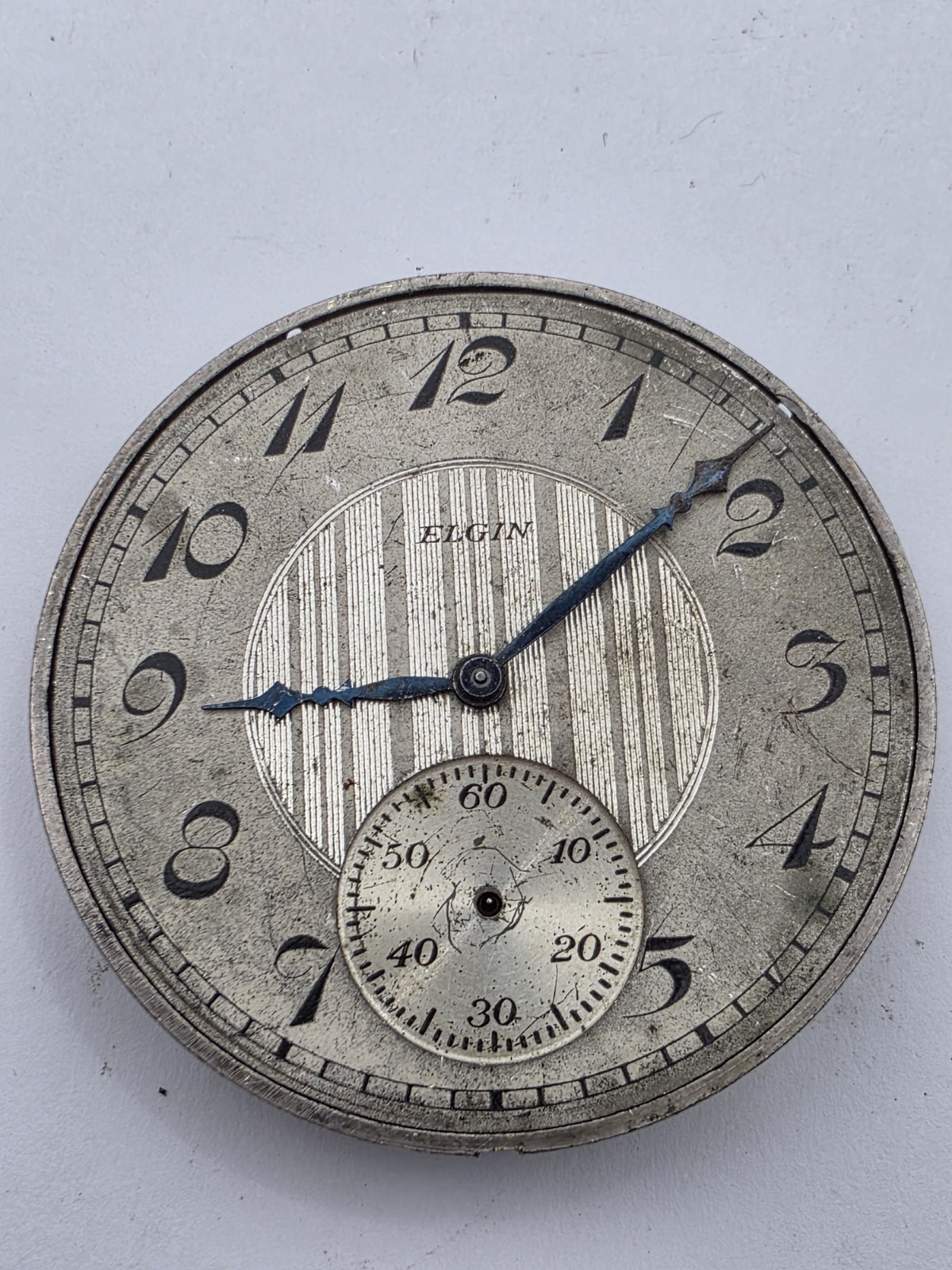 Vintage Elgin 17 Jewel 12 Size Pocket Watch Movement Parts 39mm 26783044 Lot 411