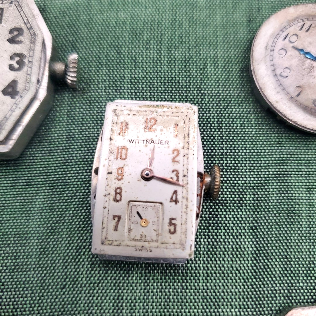 Vintage Elgin 15 Jewels Mechanical Wrist Watch Movement Faces Mechanisms Misc