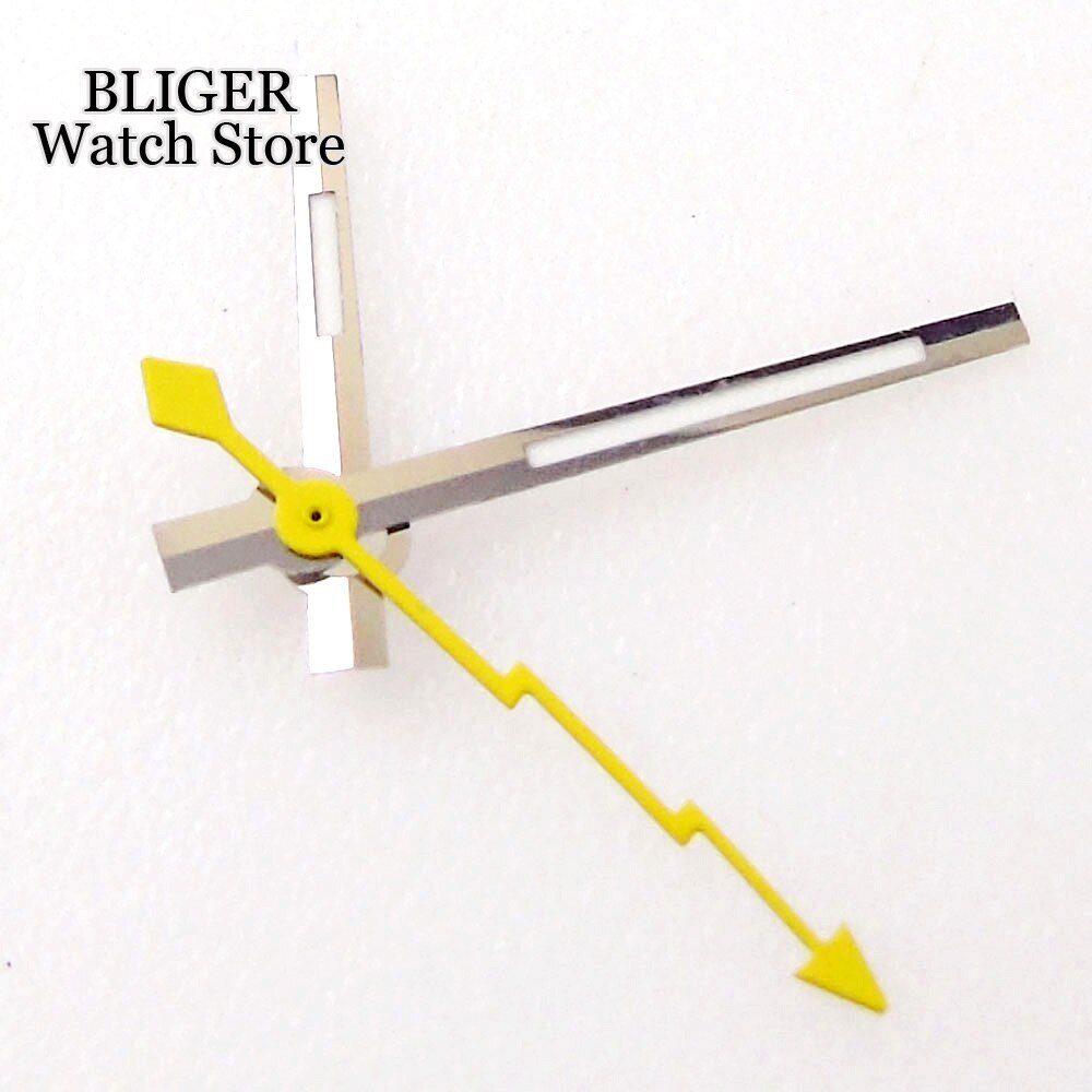 Orange Blue Yellow Flash Watch Hand fit NH35A NH36A Automatic Movement Silver