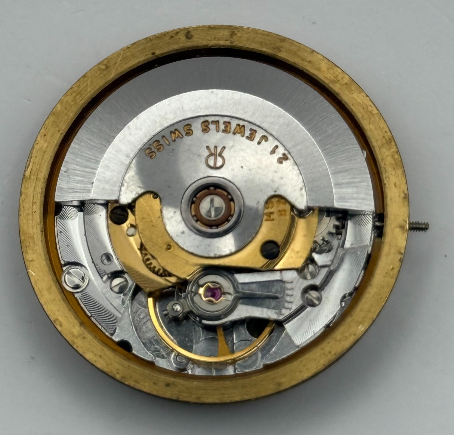 MSR S76/28 Watch Movement Garrard Date 21 Jewels Automatic Vintage Parts 30.4mm