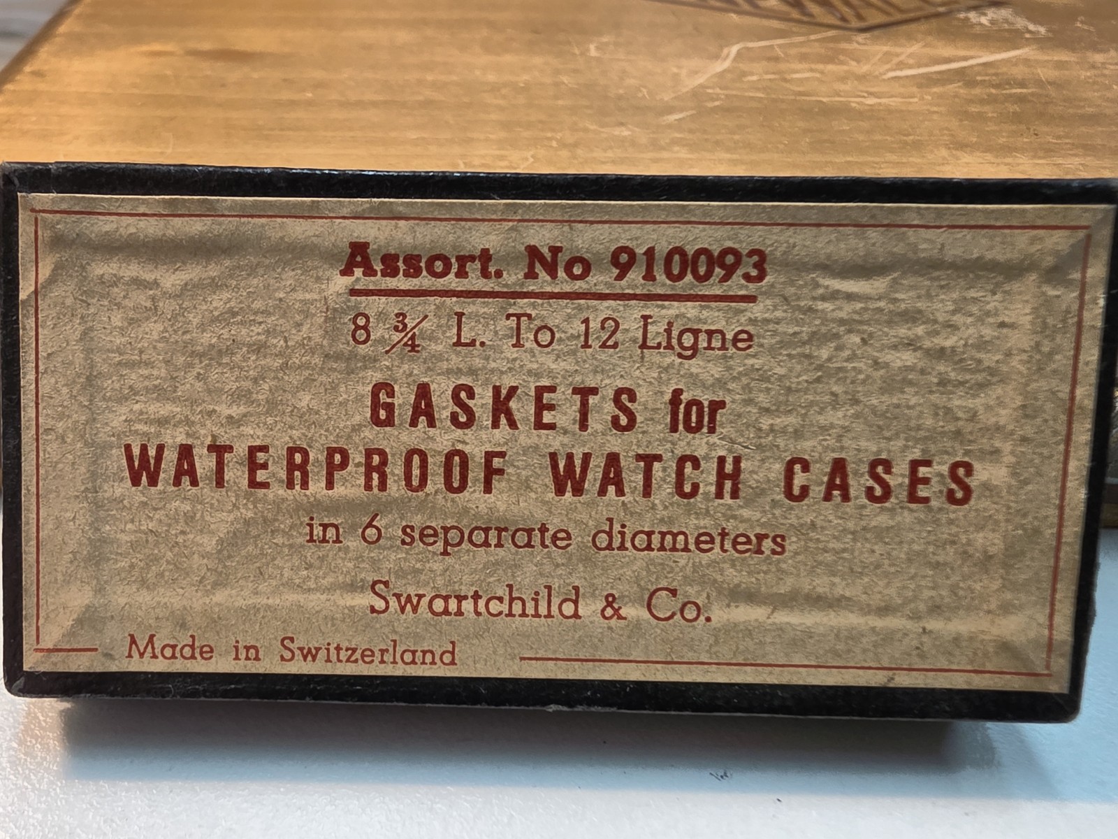 Vintage Partial Swartchild Assortment 910093 Of Waterproof Watch Case Gaskets