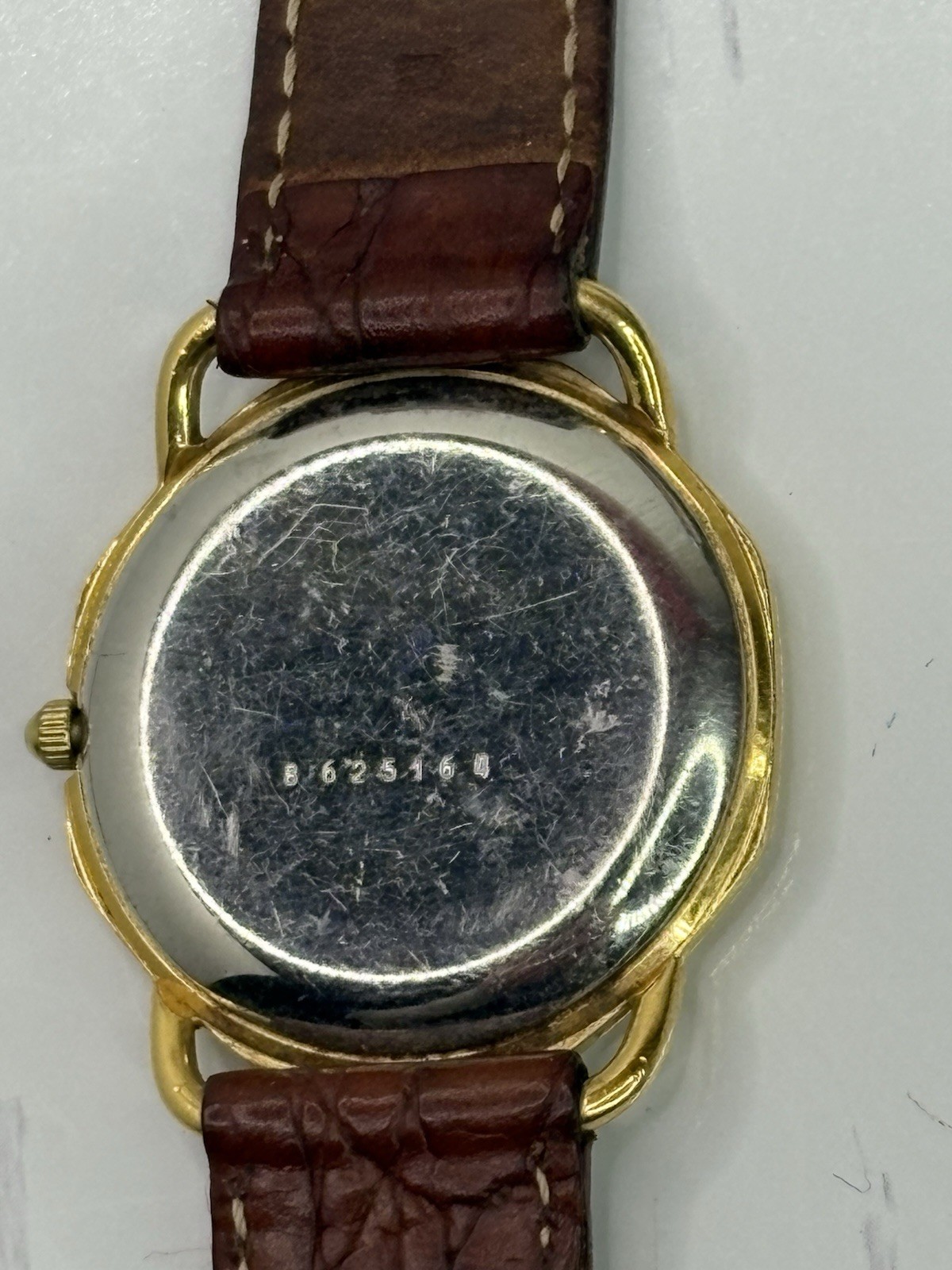 VINTAGE WOMEN WRIST WATCH QUARTZ Emile Pequignet DATE Leather Strap Rome