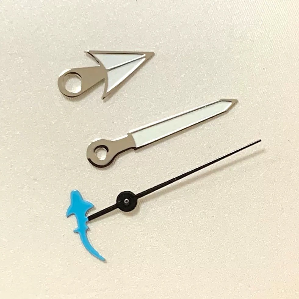 1 Set Sea Moving Shark Luminous Watch Hand Set 8.5×12.5×12.5mm For NH35 NH36