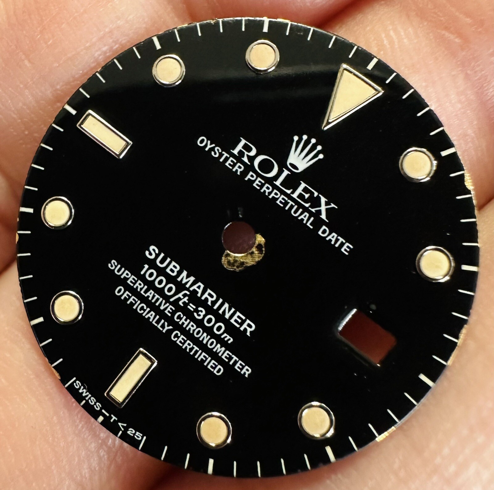 Rolex Black Dial Trit For Submariner Date Model Ref 16610 16800 168000