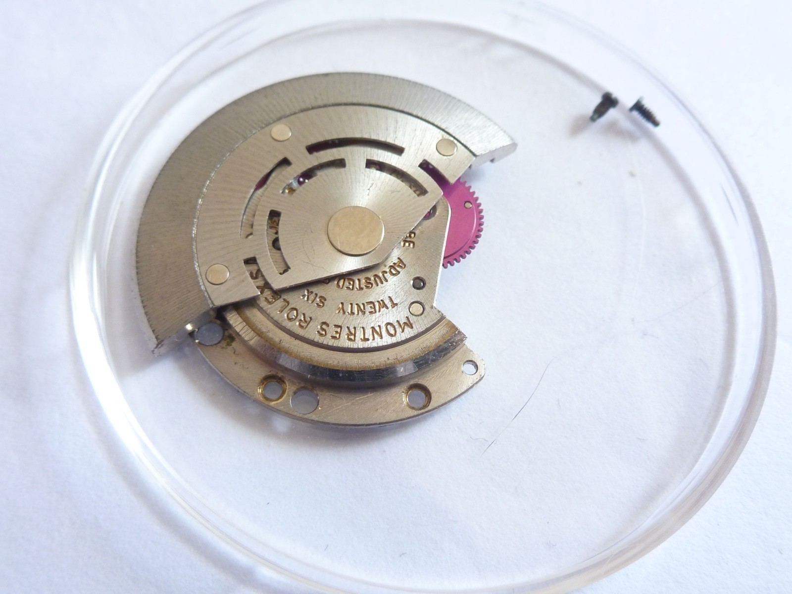 GENUINE Authentic Rolex Rotor + bridge 1570 perfect condition completely screw