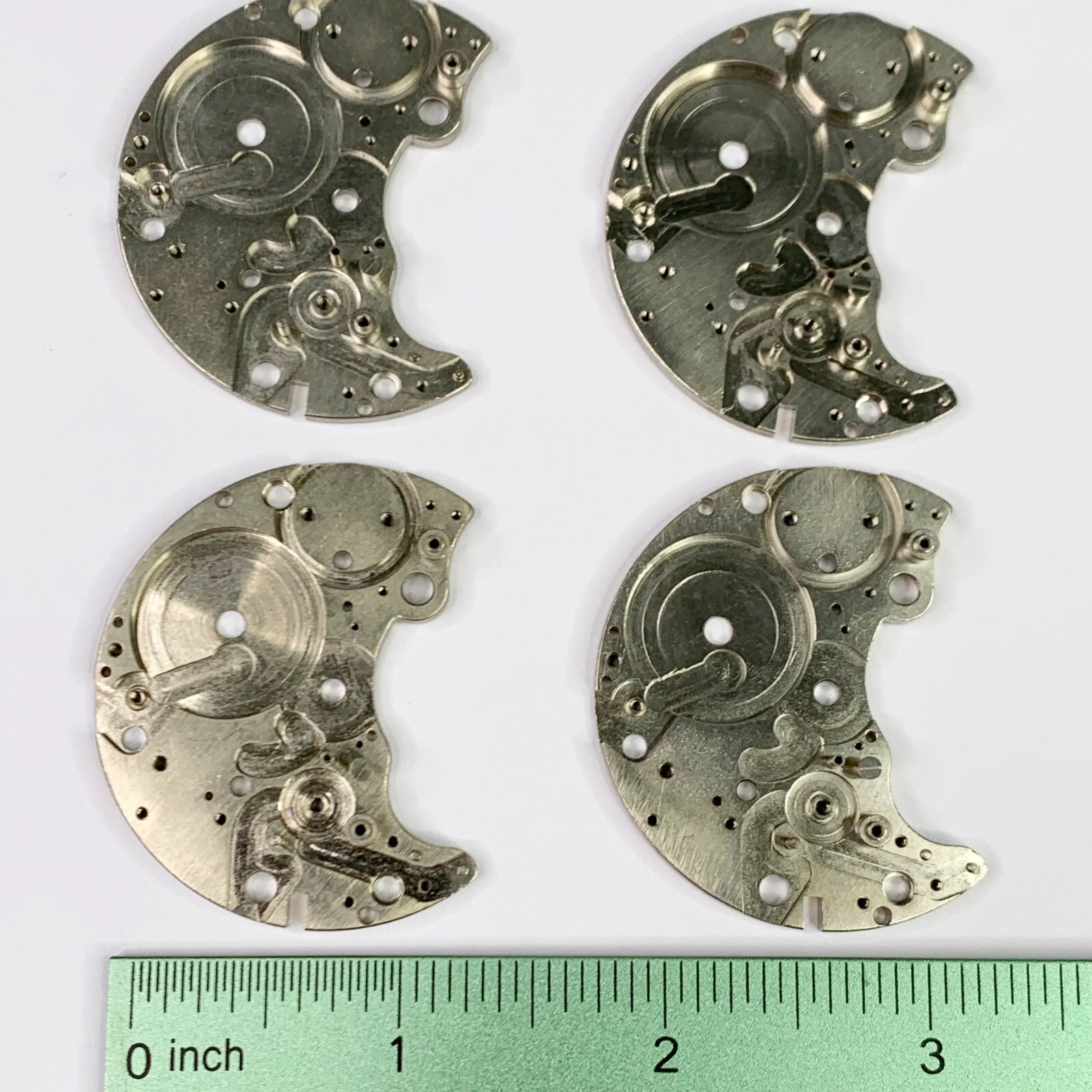 4 Large Pocket Watch Main Plates Crescent Parts Steampunk Altered Art Movement