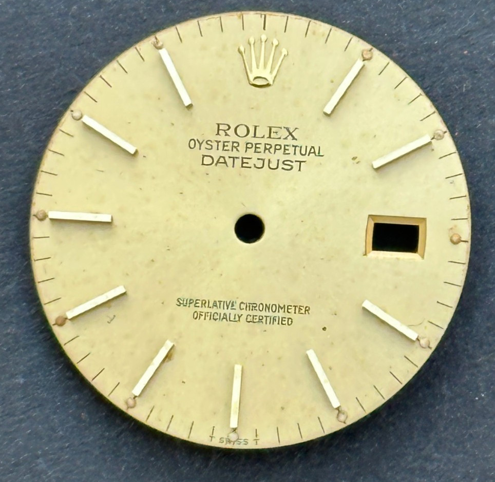 Vintage Rolex Oyster Perpertual Datejust Watch Dial For 36mm Case 16013 16233