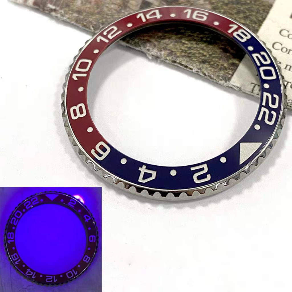 Custom Made Watch Bezel And Insert Fits Rolex GMT Master II Pepsi 116710 126710