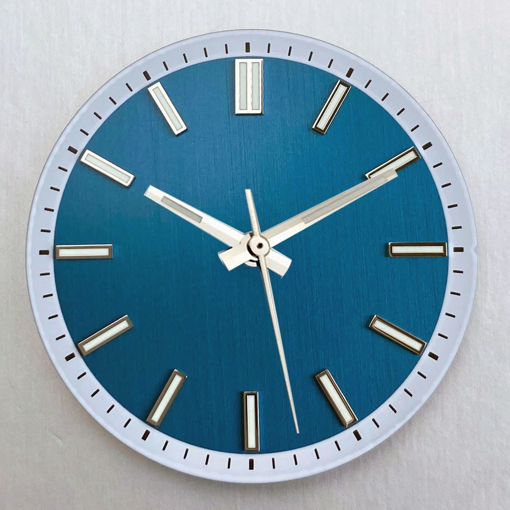 32mm Watch Dial Blue/Black/Green Color Brushed Texture Fit NH35 PT5000 Miyota82