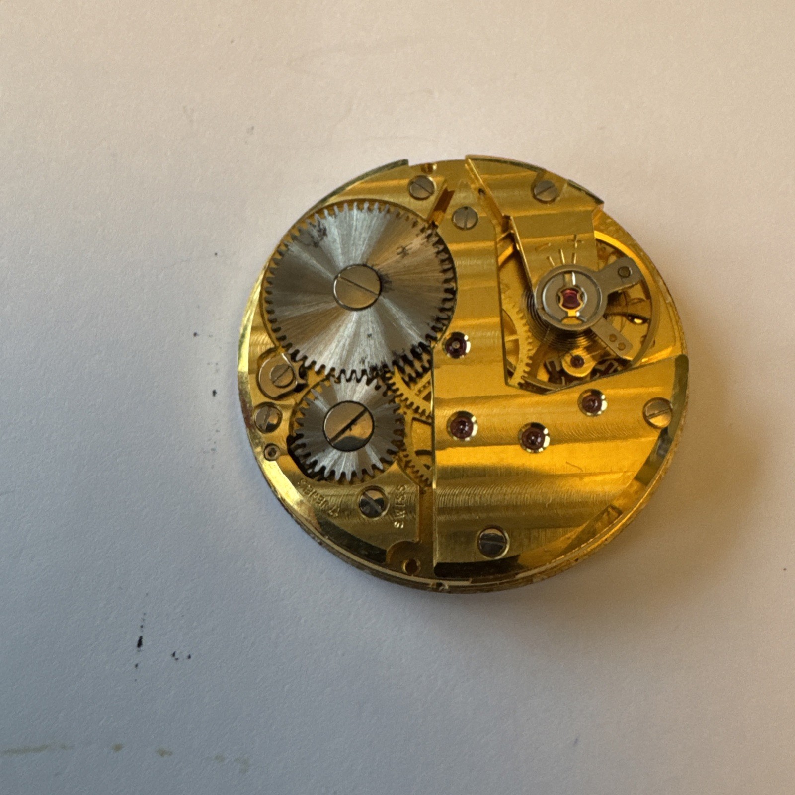 1960s Garrard 17 Jewels Calibre Unitas 6325 Mechanical Watch Movement, dial
