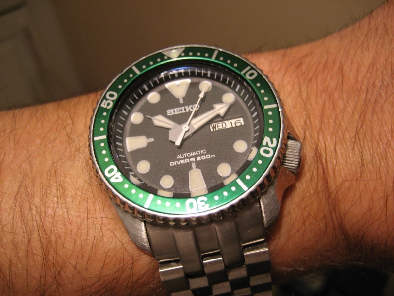 NEW GREEN FLAT BEZEL INSERT 38MM LARGE DIVERS SKX007/7002-7001/6309-7040 WATCH