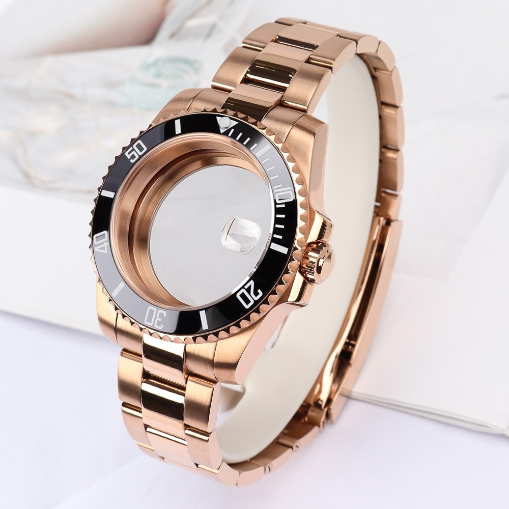 Steel 40mm Yacht Watch Case+Oyster Bracelet 10ATM For Seiko NH35 NH34 Miyota8215