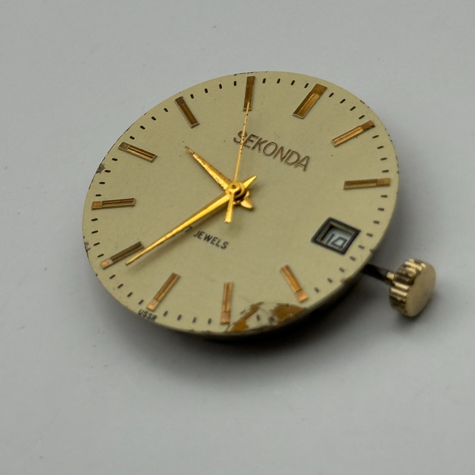 Poljot 2614.2H Watch Movement Sekonda Soviet 17 Jewels Manual Wind Parts 26.4mm