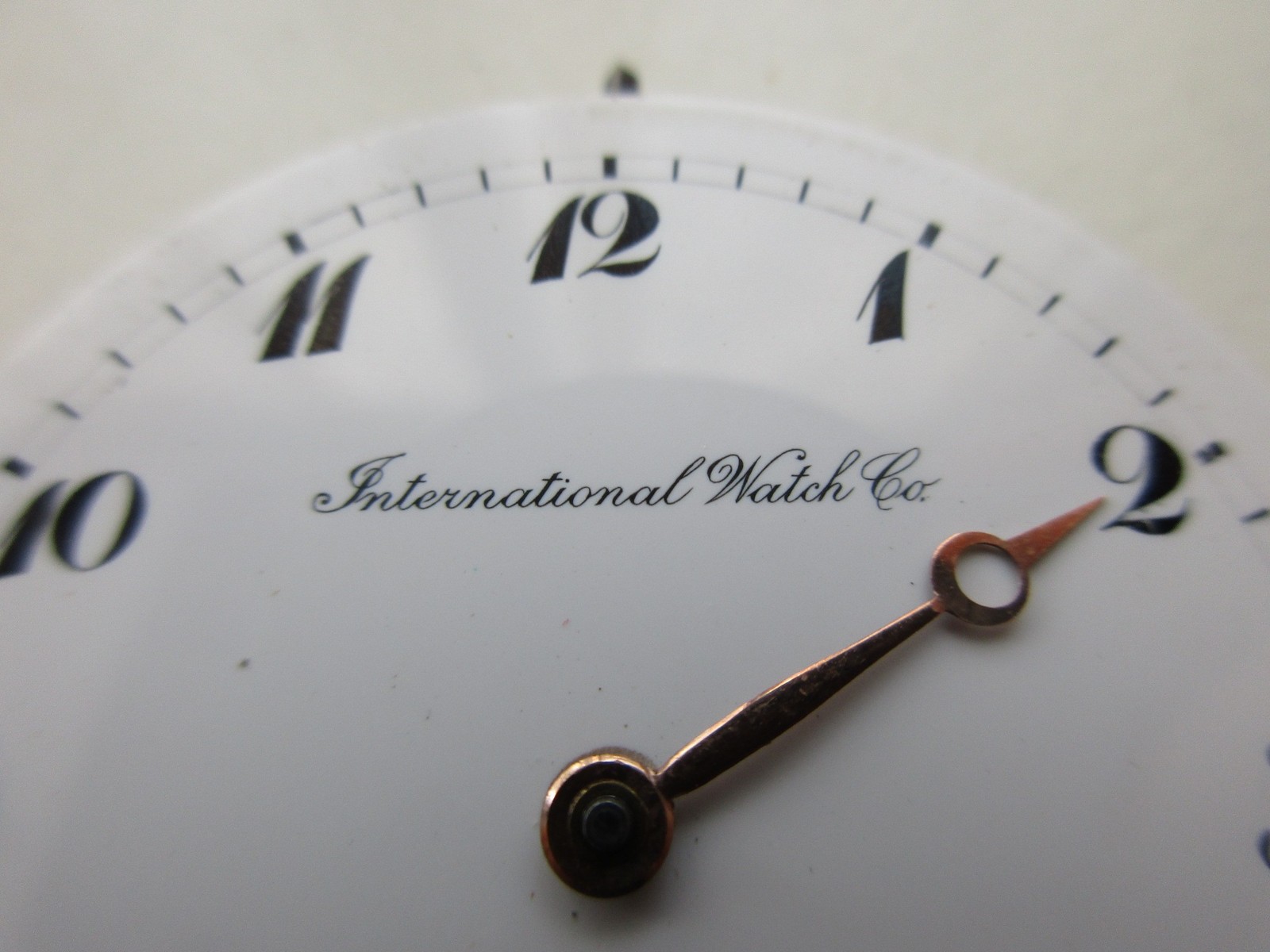 IWC International watch co pocket watch movement & dial – running