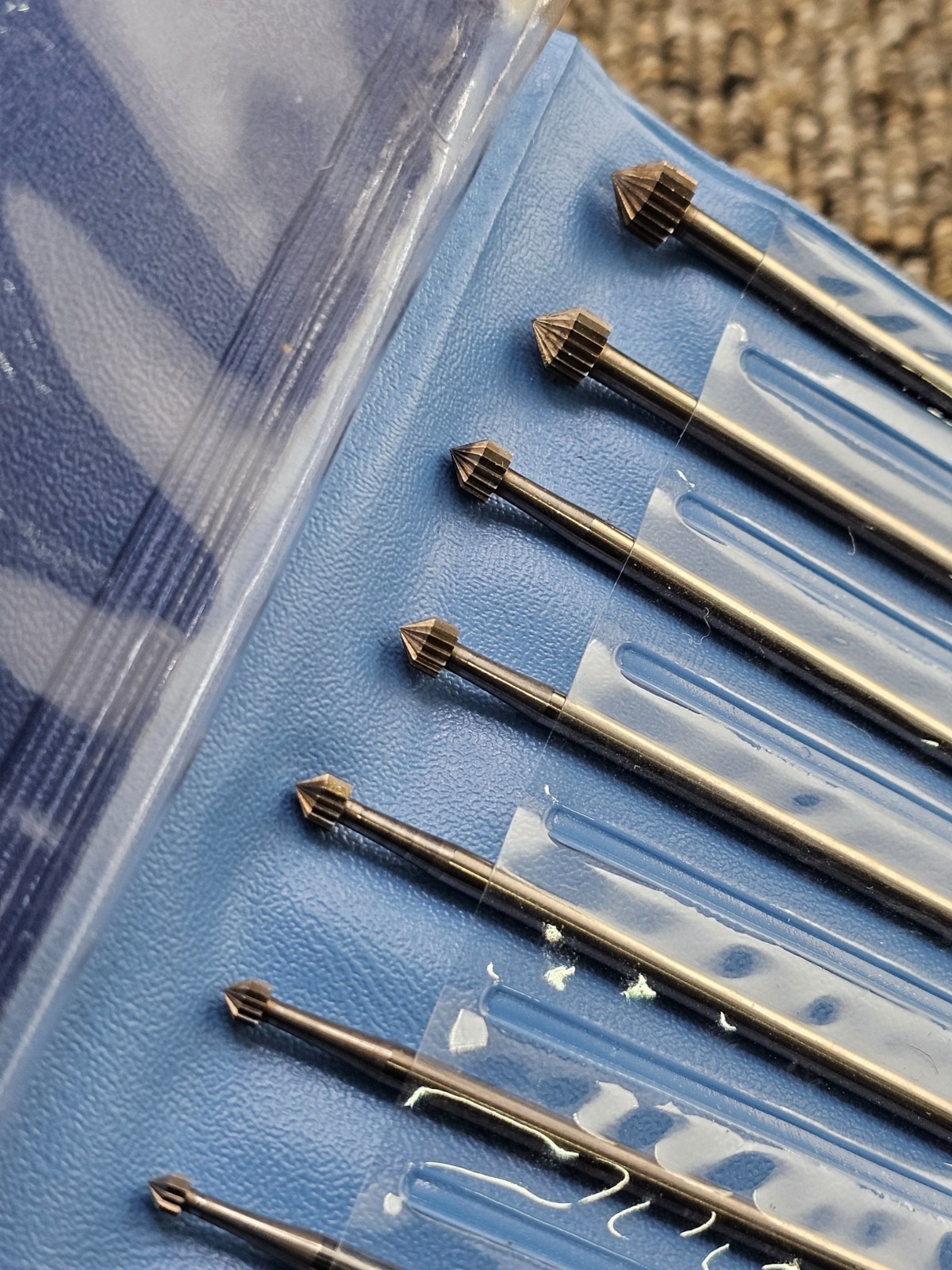 EUROTOOL BUR-540.00 12-PIECE SETTING BUR ASSORTMENT – DELUXE BURS STEEL GREY