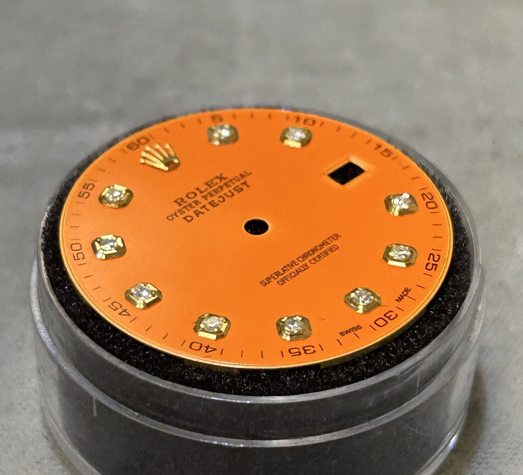 Rolex 41mm Datejust Custom Orange Diamond Dial For Models 126333 & 126303