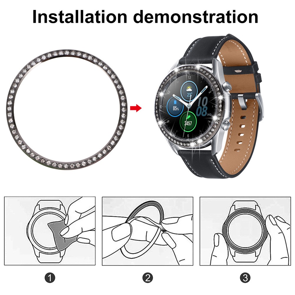 1Set Lightweight Black Watch Bezel Ring Alloy Durable Fashion Watch Accessory