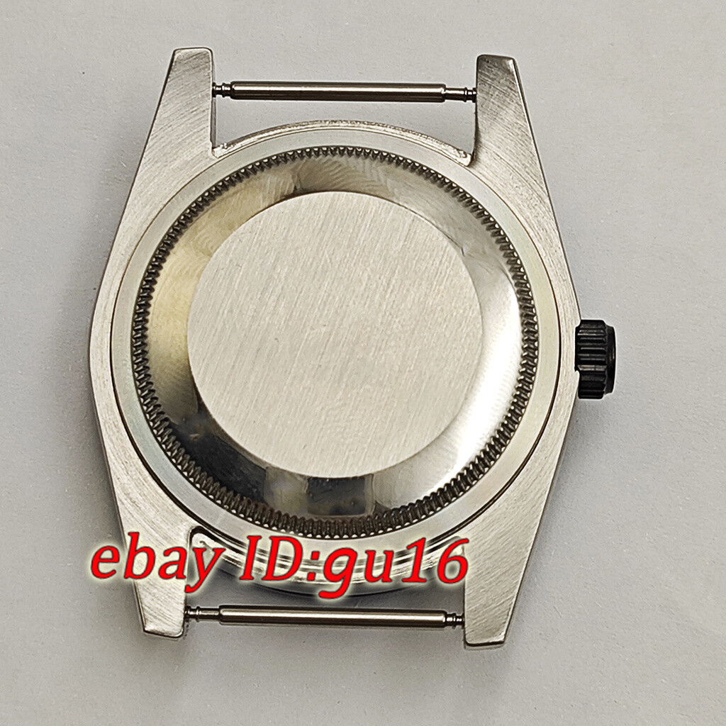 36mm 39mm watch case black silver fit NH35 NH36 Miyota 8215 ETA 2824/2836 DG2813