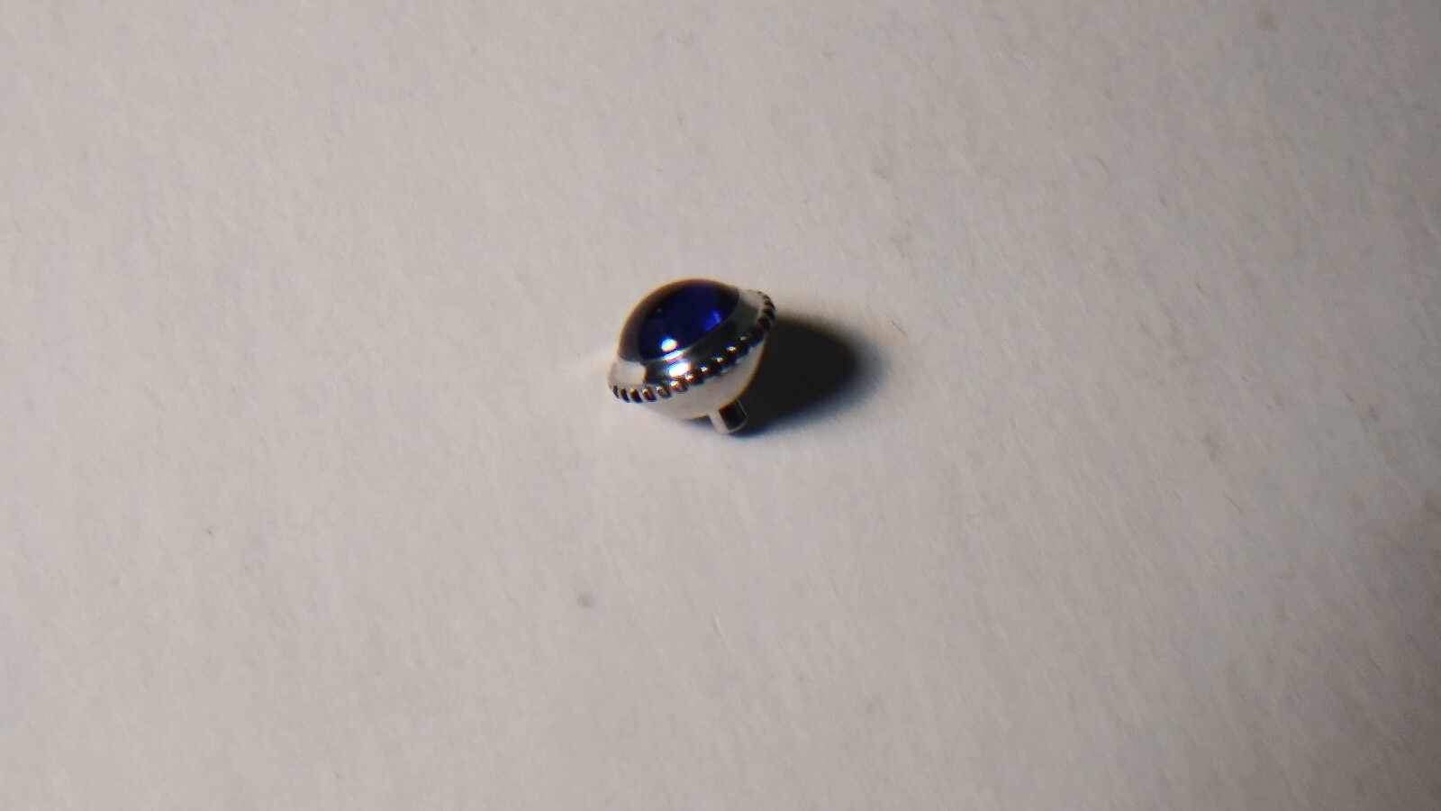 Cartier crown 6mm Large BLUE GEM/Jewel stainless steel