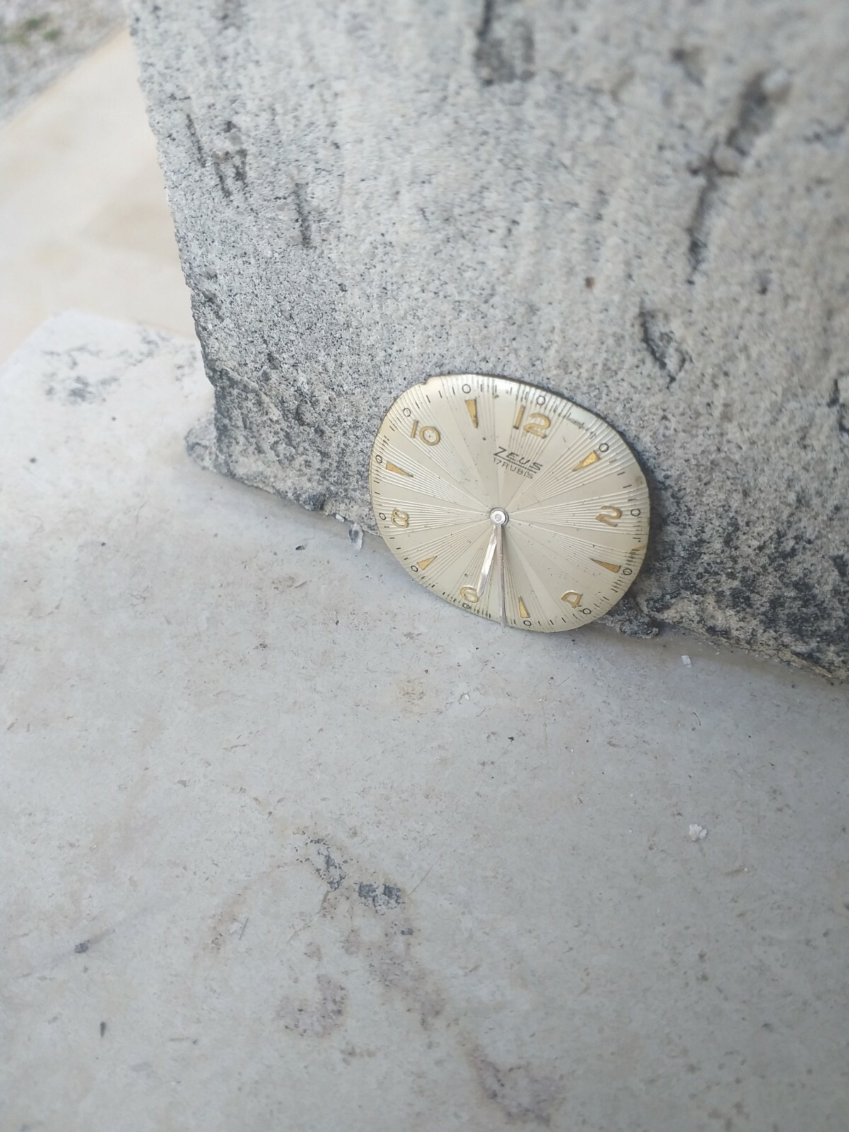 ZEUS QUADRANTE DIAL 17 RUBIS 30 mm Con Lancette Numeri Indici-Arabi dorati Used