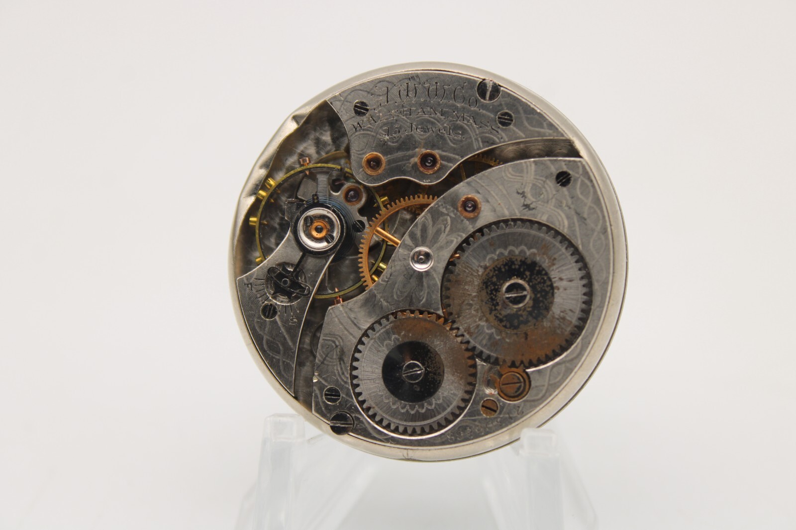 1917 WALTHAM POCKET WATCH MOVEMENT 21308868 GRADE 220 12s 15j (LL)