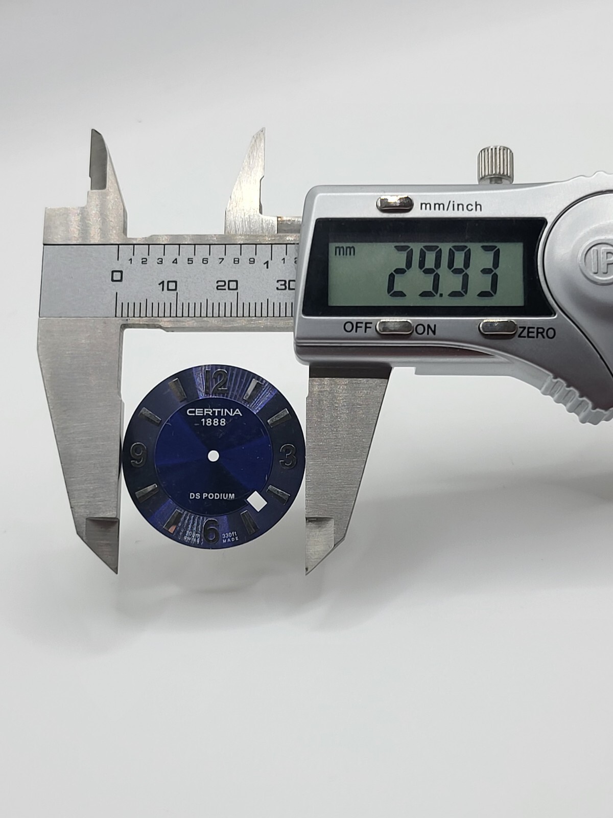 Certina DS Podium 1888 Blue Date Watch Dial Face Parts 29.93mm