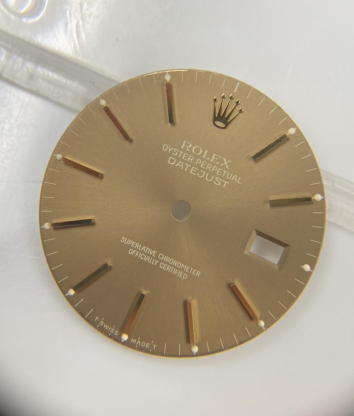Genuine NOS Rolex Datejust 36mm 16013 16233 Cal 3035/3135 Brown/Gold Stick Dial