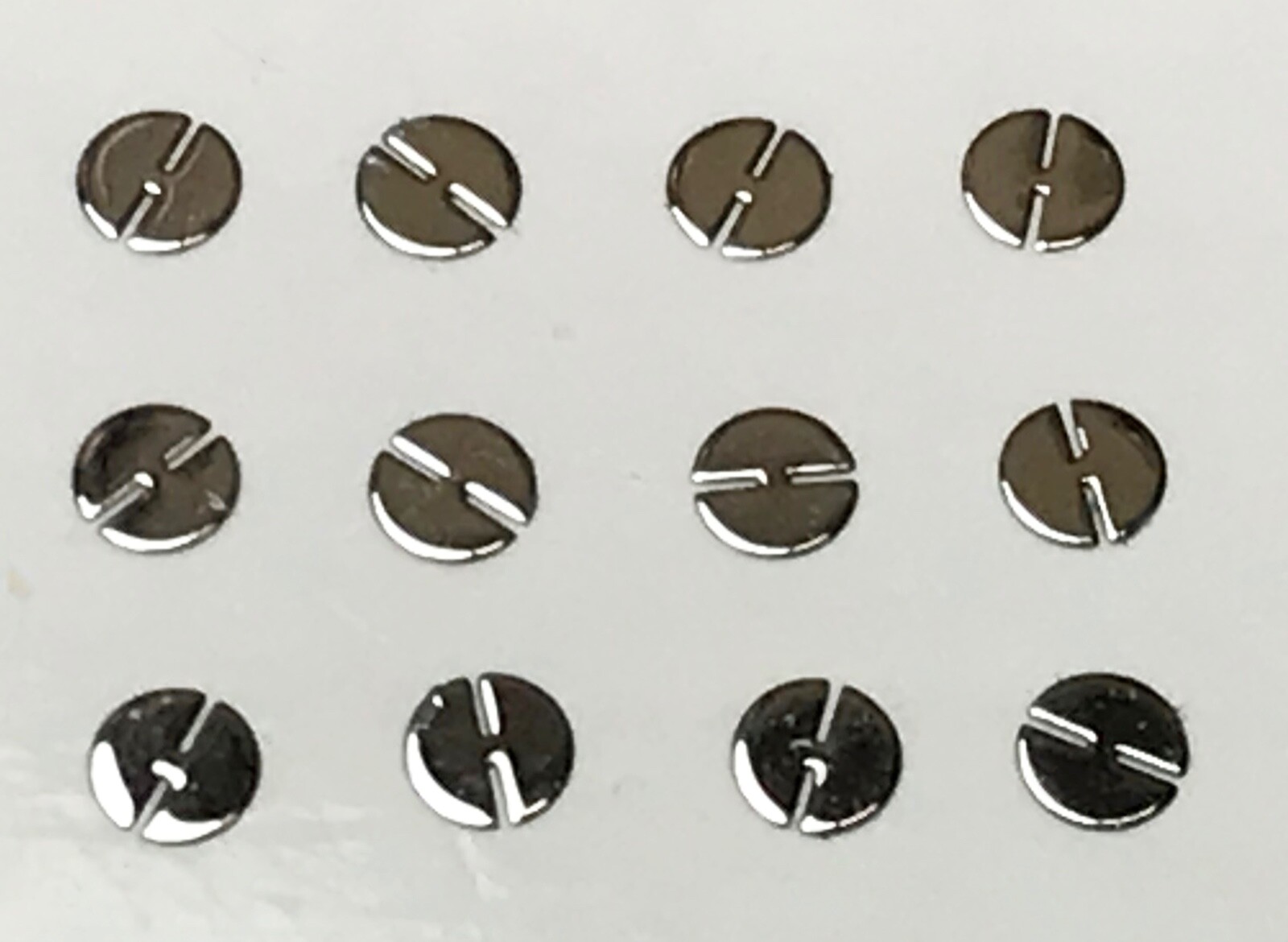 Watch Dial Hour ROUND SILVER Metal Markers Numerals Small Parts 2.2mm & 1.5mm