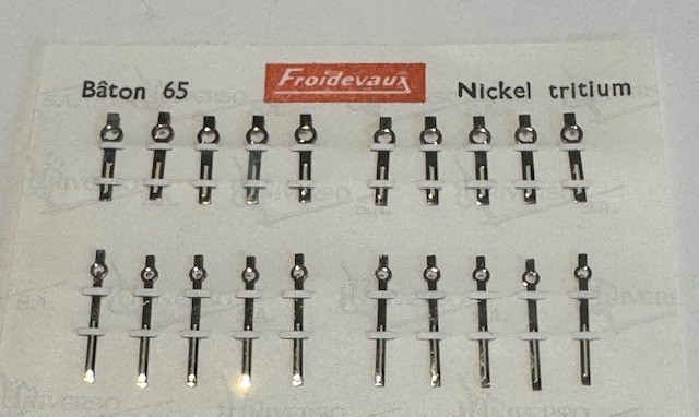 Lot 10 Pairs Hands Zeiger Nickel Tritium Diameter 177 and 126 NOS