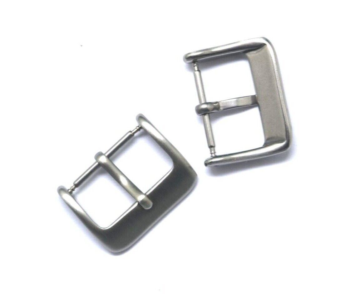 10 Pcs 16-20mm Solid Stainless Steel Matte Silver Tone Watch Band Clasps Buckle
