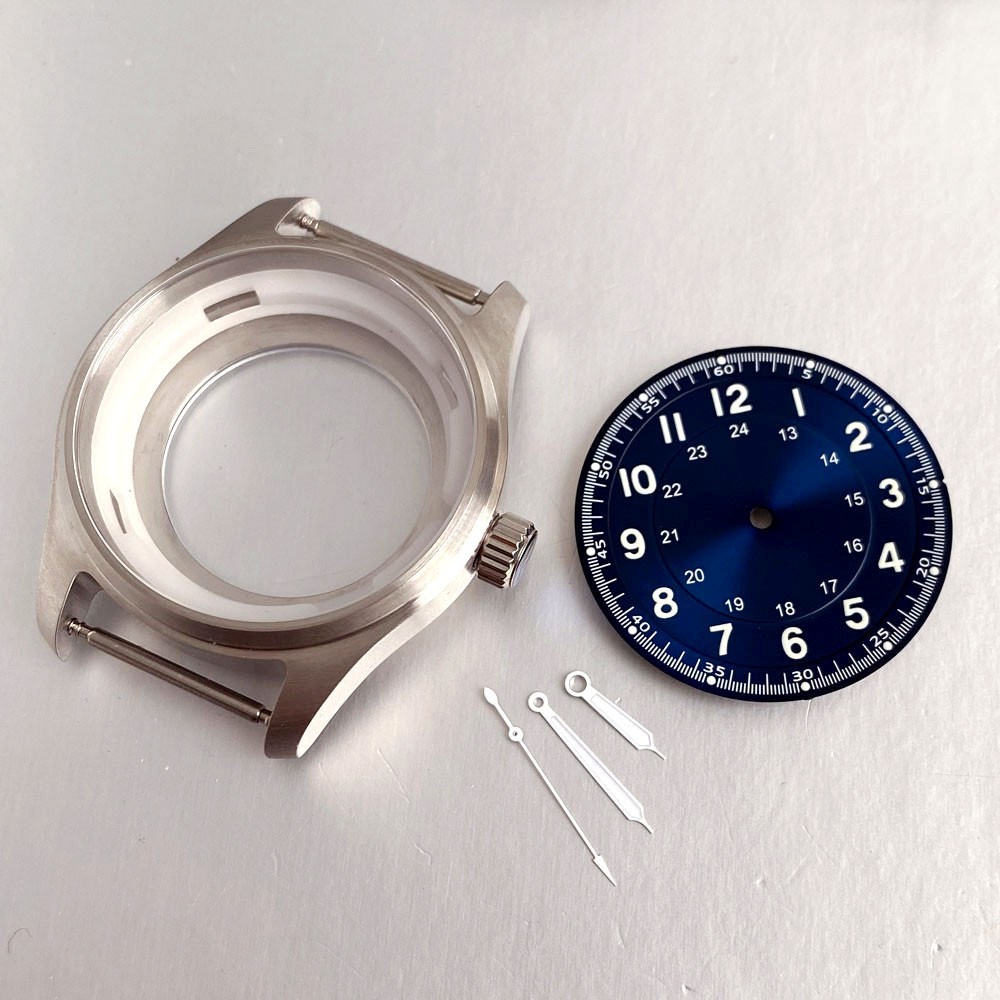 39mm Solid Steel Sapphire Glass Watch Case Fit Japan NH35 NH36 Miyota 8215 2824