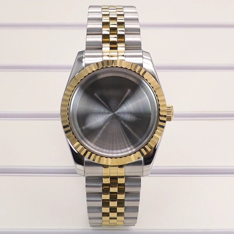 36/39mm Fluted Watch Case Sapphire Glass For NH35 NH36 NH34 4R36 Miyota 8215